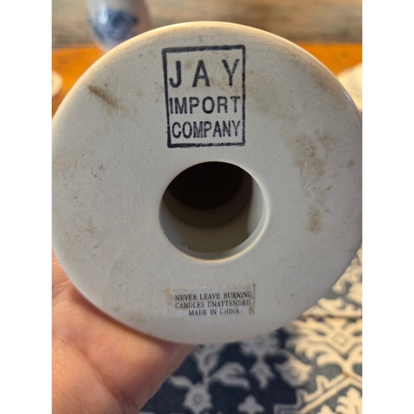 Vintage Jay Company Corelle Blue and White Candle Sticks - Picture 8 of 8